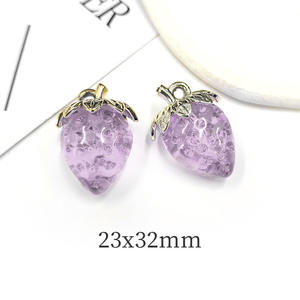 AA02178 3D кулон с клубникой 2,<span class=keywords><strong>3</strong></span>*<span class=keywords><strong>3</strong></span>,2 см, фруктовые Подвески для изготовления ювелирных изделий, ожерелье, браслет, брелок, серьги - Product Image 6