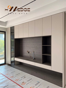 Hiện Đại Trắng <span class=keywords><strong>tv</strong></span> giá gỗ rắn và ván ép thời trang phòng khách đứng với rắn MDF đồ nội thất nhà cho phòng ngủ - Product Image 5