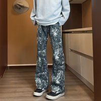 Jean en denim pour homme, coupe slim, avec détails de coutures apparentes, style rétrò, fournisseur