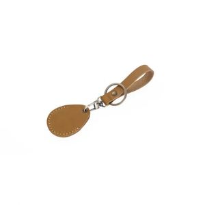 Genuine Leather Round Embossed <b>Key</b> Fob Holder Access Card Holder <b>Key</b> <b>Chains</b> NFC Smart Tag <b>Key</b> Fob Protector - Product Image 4
