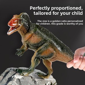 Giocattoli di dinosauri per bambini, grande set di Tirannosauro <span class=keywords><strong>Rex</strong></span> e Triceratopo in plastica morbida, modelli realistici di animali, Mondo dei dinosauri M100 - Product Image 4