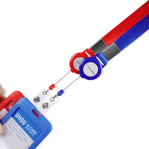 Cordon en nylon DingHong avec porte-carte d'identité, style classique pour événements de bureau, logo personnalisé, sangle en polyester écologique - Product Image 2