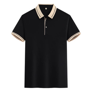 Polo Shirt Short Sleeve Solid Color Polyester Workwear Daily Wear Crimson - Product Image 4