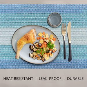 Customized Non Slip Plastic Place <strong>Mats</strong> Set 4 Washable PVC <strong>Placement</strong> <strong>Mats</strong> for Dining <strong>Table</strong> - Product Image 3