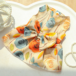 3D Rose Dress <b>For</b> <b>Cats</b> Summer Style Thin Skirt Pet <b>Clothes</b> - Product Image 2