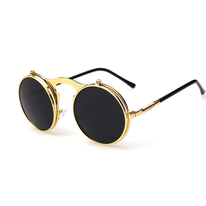 Goitc Punk ronda de <span class=keywords><strong>gafas</strong></span> de sol de las mujeres para hombre de marca de diseñador Flip clásico <span class=keywords><strong>gafas</strong></span> de sol hombre - Product Image 1