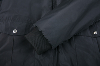 Chaqueta Bomber Acolchada con Cuello de Forro Polar y Cierre de Cremallera, Bolsillos Dobles con Parche, Abrigo de Invierno para Trabajo, Logotipo Personalizado para Uniformes de Seguridad y Personal de Propiedades