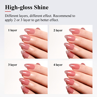 IMTITI Verre Prune Rouge Gelée Ongles Gel UV LED Soak Off Vernis pour Manucure Semi Permanent Nail Art Gelée UV Gel Polish