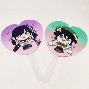 Éventail en PVC transparent personnalisé imprimé Kpop avec un joli cadeau, éventail transparent - Product Image 5