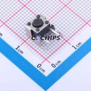 TC-1105AH-4.3H-250 Tactile Switch Through hole Switch Single Pole Single Throw Round Button 2.5N Right Angle Insert - Product Image 1
