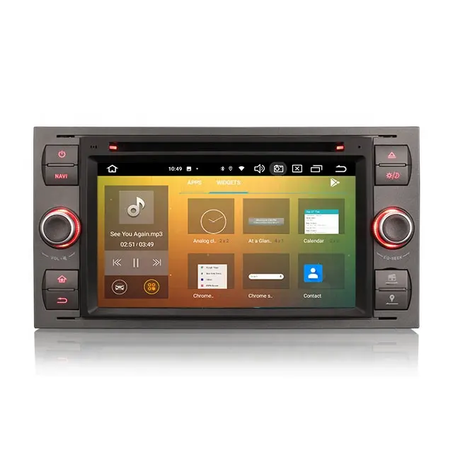 Erisin เครื่องเล่น DVD รถยนต์แอนดรอยด์ ES8566FG,7นิ้ว IPS DSP Android 12.0 CarPlay สำหรับ Ford Fiesta Fusion Kuga Transit Galaxy Stereo
