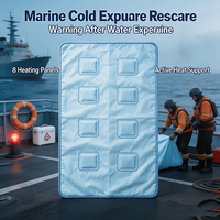 Couverture Thermique Jetable Auto-Chauffante à 8 Panneaux, Alternative à la Couverture de Survie en Feuille d'Aluminium pour la Randonnée, la Survie en Milieu Sauvage et les Urgences