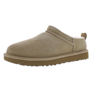 Botines Clásicos de Microfibra para Mujer, Color Arena, Tacón Plano, para Invierno - Product Image 1