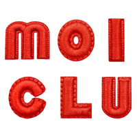 Patchs personnalisés en chenille, badges brodés 3D en tissu éponge, patchs mixtes de dessins animés et de lettres pour vêtements, chapeaux, sacs, appliques DIY