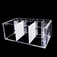 NiuNiu Pet Supplies Vente Directe Petit Acrylique Betta Fish Tank En Plastique Sans Changement D'eau Pompe Filtre Usine Directe