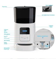 Comedero Inteligente para Mascotas P004 con WiFi, Dispensador Automático de Comida para Perros y Gatos de 6L, con Temporizador de Alimentación Remoto por Aplicación