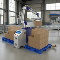Paletizador Robótico de 6 Ejes JINWEI DS-CR17-G/S, 17 kg, 2047 mm, Certificado CE, ISO 13849-1, ISO 15066, 9-13 piezas/min para Producción Flexible