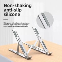 Support d'ordinateur portable pliable et réglable en aluminium, rehausseur ergonomique pour ordinateur portable, support de bureau portable ventilé