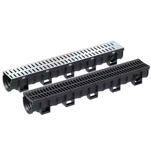 Canale di Drenaggio per Esterni <span class=keywords><strong>in</strong></span> HDPE Leggero e Moderno, per Edifici e Uffici, con Copertura <span class=keywords><strong>in</strong></span> Plastica/Acciaio Inossidabile - Product Image 2
