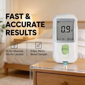 Analyseur portable manuel multiparamètres de glycémie et de lactate <span class=keywords><strong>pour</strong></span> diagnostic in vitro, alimenté par piles, personnalisable - Product Image 3