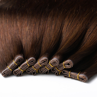 Nouvelles extensions de cheveux Remy, tissage papillon à double languette avec trous, qualité 12A, cuticules entièrement alignées, tissage papillon injecté des deux côtés