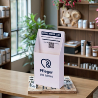 Présentoir de comptoir en carton pliable A4/A5 personnalisé conçu moderne rotatif brochure brochure porte-cartes de visite pour la maison