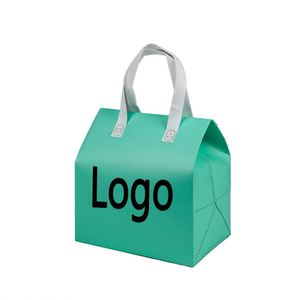 Wholesale Portable Durable Custom logo Print Thermal Cooler Insulated Paper Lunch Bag - Product Image 1