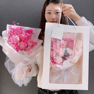 Nouvelle Offre Spéciale 6 roses séchées bébé respiration bouquet petite amie saint valentin cadeau savon Bouquet/fête des mères Bouquet - Product Image 6