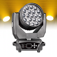 Professioneller 300W 19x15W RGBW Moving Head Scheinwerfer mit 16-Bit Schwenk-/Neigefunktion und 16/24-Kanal DMX, Sanfter Zoom-Wash-Effekt für Theater und TV-Studio