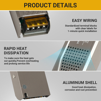Alimentation électrique pour armoire intérieure DESEE 12V IP20 60-400W, transformateur d'éclairage LED, alimentation LED DC24V pour éclairage néon