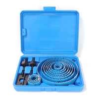 Kit d'outils de perçage multifonctionnel 17 pièces pour la menuiserie, ensemble de scies cloches pour la découpe du bois, du métal et de l'acier inoxydable