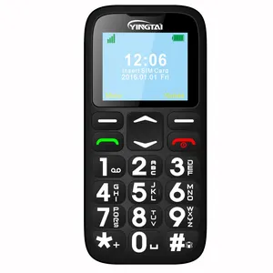 Düşük maliyetli SOS düğmesi cep telefonu yaşlı çift SIM kart Unclocked cep telefonu