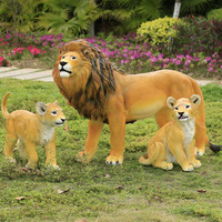 Résine grandeur nature artisanat en fibre de verre écureuil perroquets lapin accessoires rhinocéros dauphin pingouins sceau ours polaire Statues pour les événements de fête