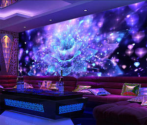 Cool nightclub wallpaper sticker flor bar KTV mural wallpaper 3D diseño personalizado impermeable pared pegatina adhesiva - Product Image 1