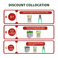 Oferta de Combinación con Descuento: Conector Modular de Internet Cat6 UTP 8P8C RJ45 para Cable Ethernet y Herramientas de Red
