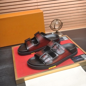 Sandalias Vintage de Cuero Sintético, Pantuflas Planas Cómodas y Antideslizantes para el Hogar, Capa Superior de Cuero, Suela de EVA, Zapatos Casuales para Hombre - Product Image 4