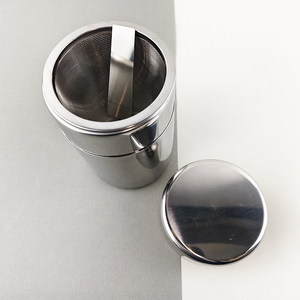 Barattolo in Acciaio Inox SS304 da 400ML con Filtro Interno per Conservazione Alimenti e Polvere di Matcha - Product Image 3