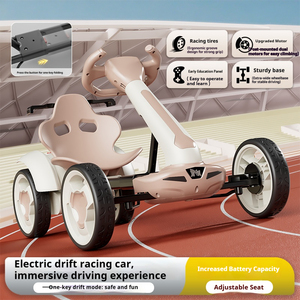 รถโกคาร์ทไฟฟ้าสำหรับเด็ก 6V12V พร้อมเพลงและไฟ LED รถขับเคลื่อนสำหรับเด็กชายหญิง อายุ 3-12 ปี ของเล่นรถดริฟท์ - Product Image 2
