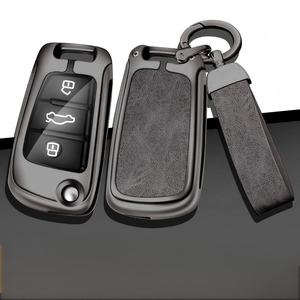 Logo personnalisé cuir métal <span class=keywords><strong>voiture</strong></span> télécommande porte-clés couverture en alliage de zinc <span class=keywords><strong>clé</strong></span> de <span class=keywords><strong>voiture</strong></span> étui à rabat pour Audi - Product Image 1