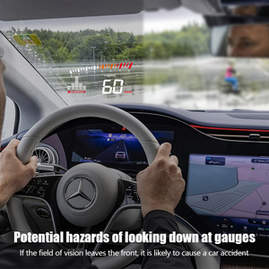 Thiết kế mới X5 xe HUD máy chiếu đầu lên màn hình hiển thị OBD2 EOBD Đồng hồ tốc độ trên báo động tốc độ nước nhiệt độ thanh hiển thị - Product Image 3