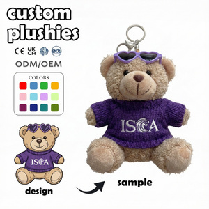 Produttore di Giocattoli in Peluche Personalizzati OEM/ODM, Cane Polo a Strisce, Merchandise di Marca alla Moda, Portachiavi con Bambola in Peluche su Misura - Product Image 5