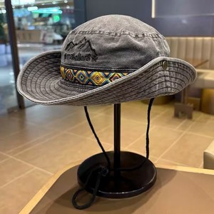 Sombrero de Pescador de Mezclilla, Ala Ancha, Protección Solar, Plegable, Unisex, Primavera Verano, Algodón - Product Image 2