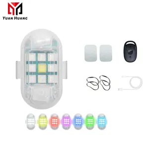 Lampe stroboscopique LED sans fil pour moto, indicateur de position du flash, lampe d'avertissement pour voiture et vélo