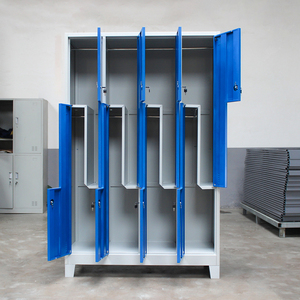 <span class=keywords><strong>Vestiaire</strong></span> en forme de Z et de L, 8 compartiments, Pack plat en métal, <span class=keywords><strong>casier</strong></span> de gymnastique, 8 portes, armoire en acier - Product Image 6