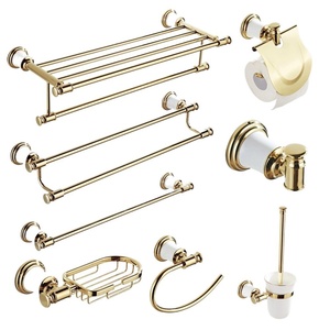 Juego <span class=keywords><strong>de</strong></span> Accesorios <span class=keywords><strong>de</strong></span> <span class=keywords><strong>Baño</strong></span> <span class=keywords><strong>de</strong></span> Estilo Americano <span class=keywords><strong>de</strong></span> Lujo en Blanco y Dorado KEGAO, Juego <span class=keywords><strong>de</strong></span> Accesorios <span class=keywords><strong>de</strong></span> <span class=keywords><strong>Baño</strong></span> - Product Image 1