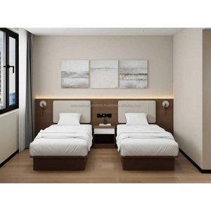 Juegos de Muebles de Dormitorio para Hotel de 3 Estrellas, Económicos, Venta al Por Mayor, Directo de Fábrica, Estructura de Cama de Madera, Mesitas de Noche, Muebles para TV, Armarios de Almacenamiento - Product Image 1