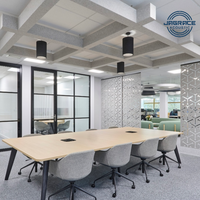 Écrans acoustiques suspendus, cloison 100% PET, panneau acoustique suspendu perforé, écran absorbant le son, séparateur de pièce en feutre acoustique
