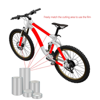 VÉLO DE ROUTE DE MONTAGNE SILICIUM SOFT TPH CLAIR MOTIF 3D CARBONE PROTECTEUR DE VÉLO 0.5MM D'ÉPAISSEUR ANTI RAYURE