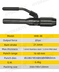 2 pulgadas mano hidráulico golpe/agujero golpe fabricante/plaza perforadora HHK-8E - Product Image 3