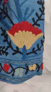 Chaqueta suzani tie dye con bordado Suzani, chaqueta larga para mujer, estilo bohemio, gitano, crewel, ideal para primavera, festivales, regalo especial. - Product Image 6